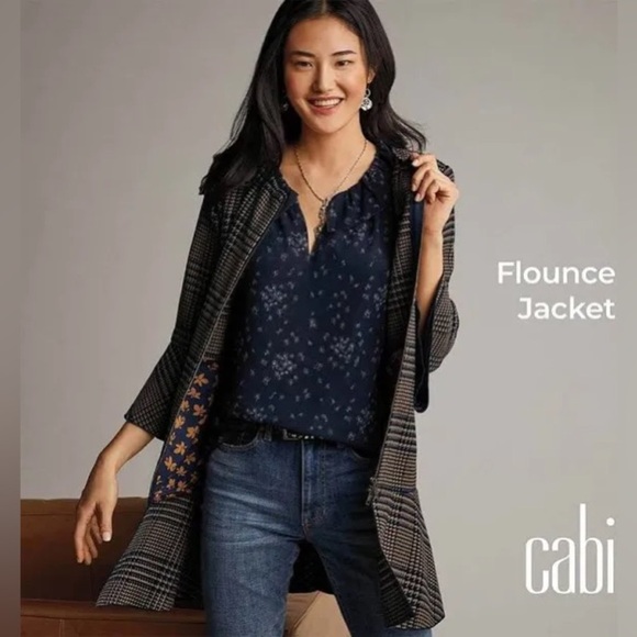 Cabi Flounce Jacket Plaid Dress - Picture 3 of 12